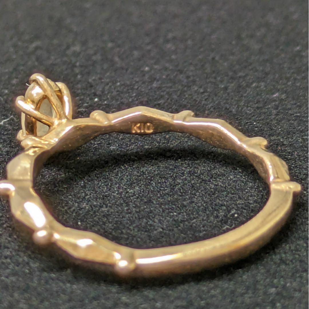 agete(アガット)の846 アガット色石リングK10PGピンクゴールド5号 レディースのアクセサリー(リング(指輪))の商品写真