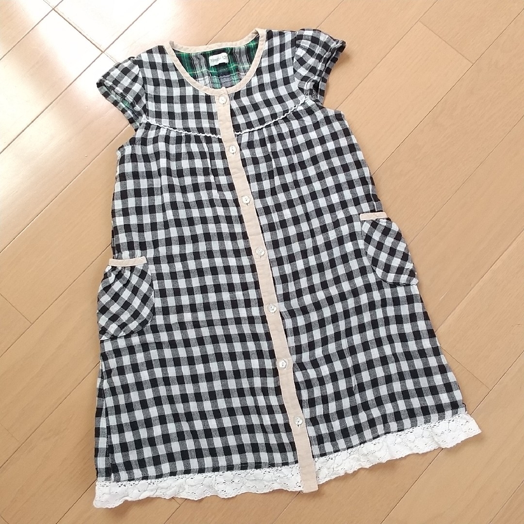 Biquette(ビケット)のビケット チェックワンピース120㎝ キッズ/ベビー/マタニティのキッズ服女の子用(90cm~)(ワンピース)の商品写真