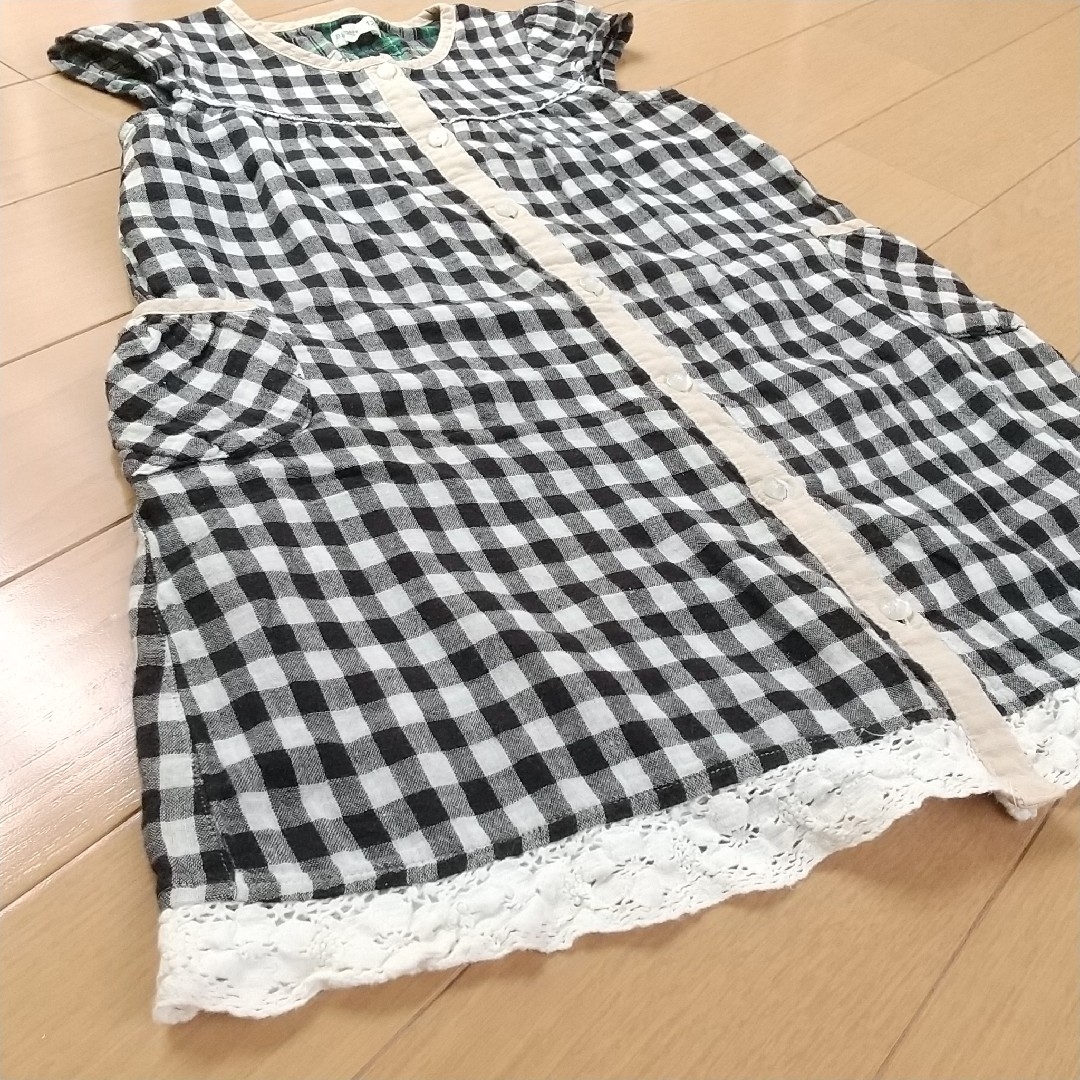 Biquette(ビケット)のビケット チェックワンピース120㎝ キッズ/ベビー/マタニティのキッズ服女の子用(90cm~)(ワンピース)の商品写真