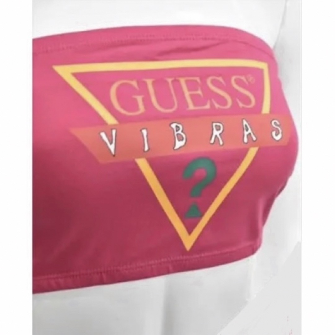 GUESS(ゲス)の【タグ付き新品 S】GUESS × J BALBIN ロゴバンドゥトップス レディースのトップス(ベアトップ/チューブトップ)の商品写真