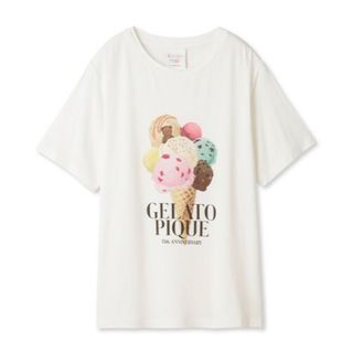 ジェラートピケ(gelato pique)のジェラートピケ♡15th♡ワンポイントTシャツ オフホワイト♡(Tシャツ(半袖/袖なし))