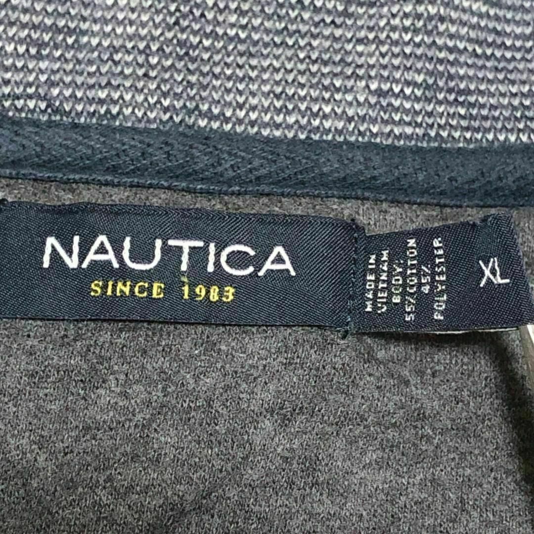 NAUTICA(ノーティカ)のNAUTICA ハーフジップスウェット ロゴ刺繍 裏起毛 トレーナーan7① メンズのトップス(スウェット)の商品写真