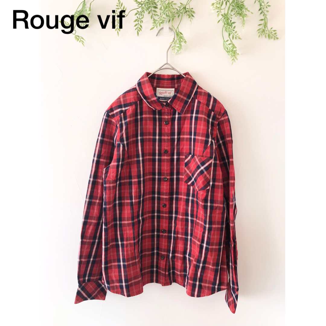 Rouge vif(ルージュヴィフ)の♡Rouge vif♡レディース  ブラウス シャツ チェック 綿100% レディースのトップス(シャツ/ブラウス(長袖/七分))の商品写真