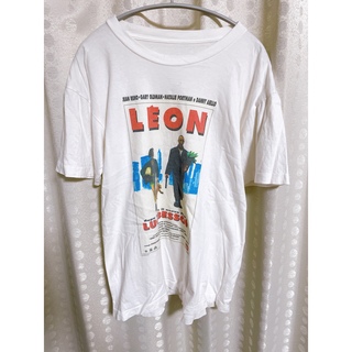 映画LEON マチルダ　レオン　ビッグプリント　Lサイズ　ホワイト(Tシャツ/カットソー(半袖/袖なし))