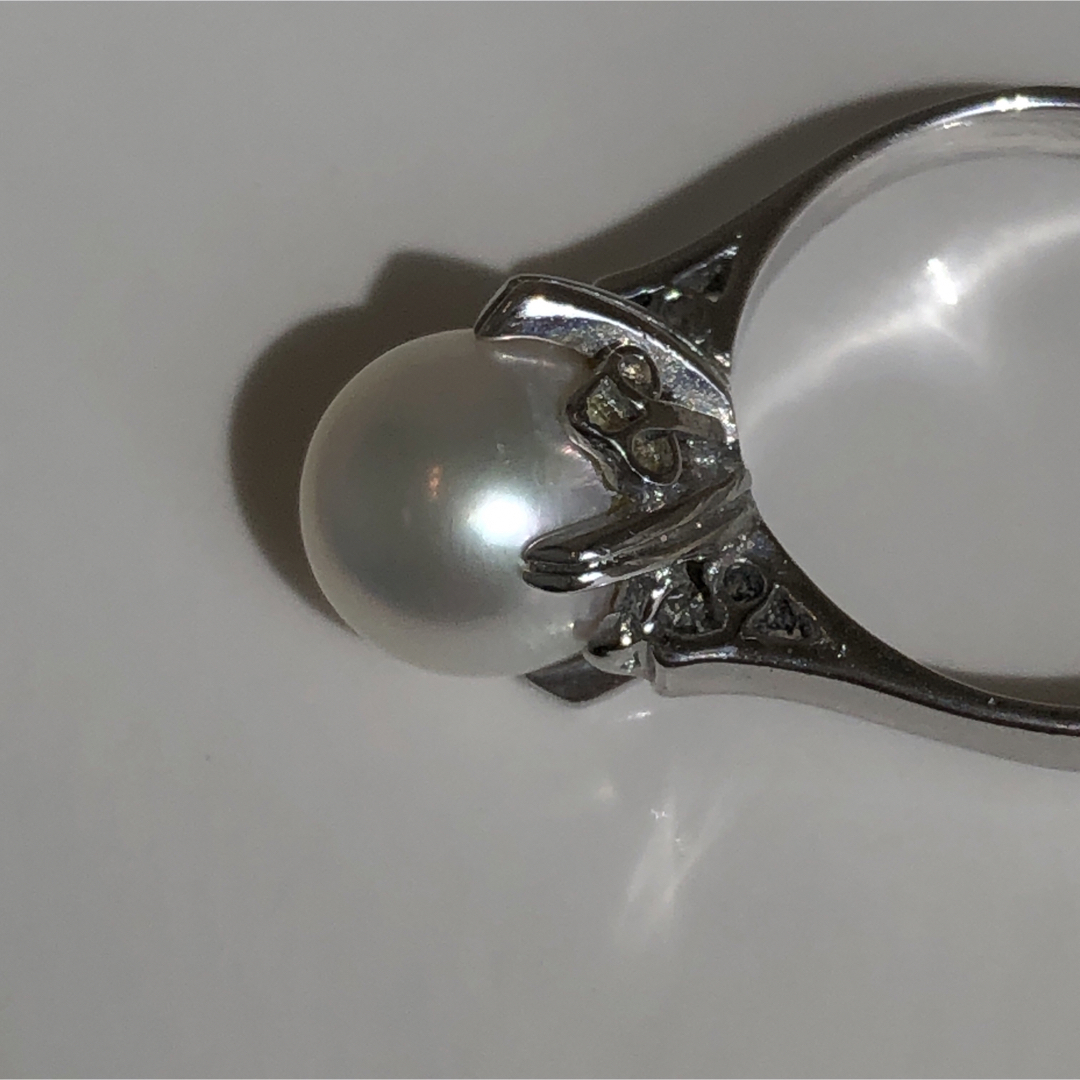 未使用品！ 8mm★ 銀製 アコヤ 真珠 パール 本真珠 リング SILVER レディースのアクセサリー(リング(指輪))の商品写真