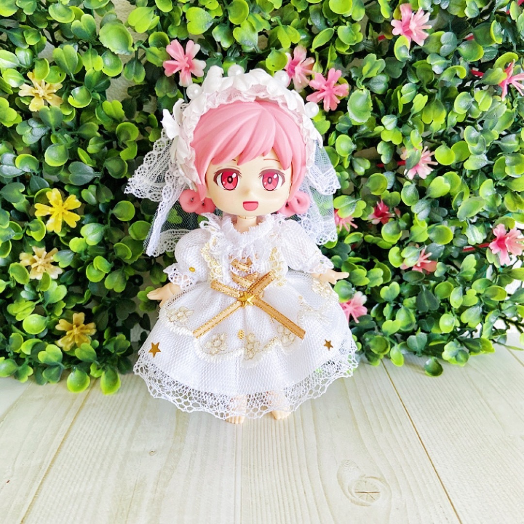 JANAYA ハンドメイド　オビツ11服　白色花嫁ワンピース4点セット　翌日発送 ハンドメイドのぬいぐるみ/人形(その他)の商品写真