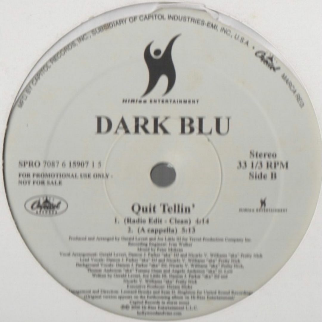 【廃盤12inch】Dark Blu / Quit Tellin' エンタメ/ホビーのエンタメ その他(その他)の商品写真