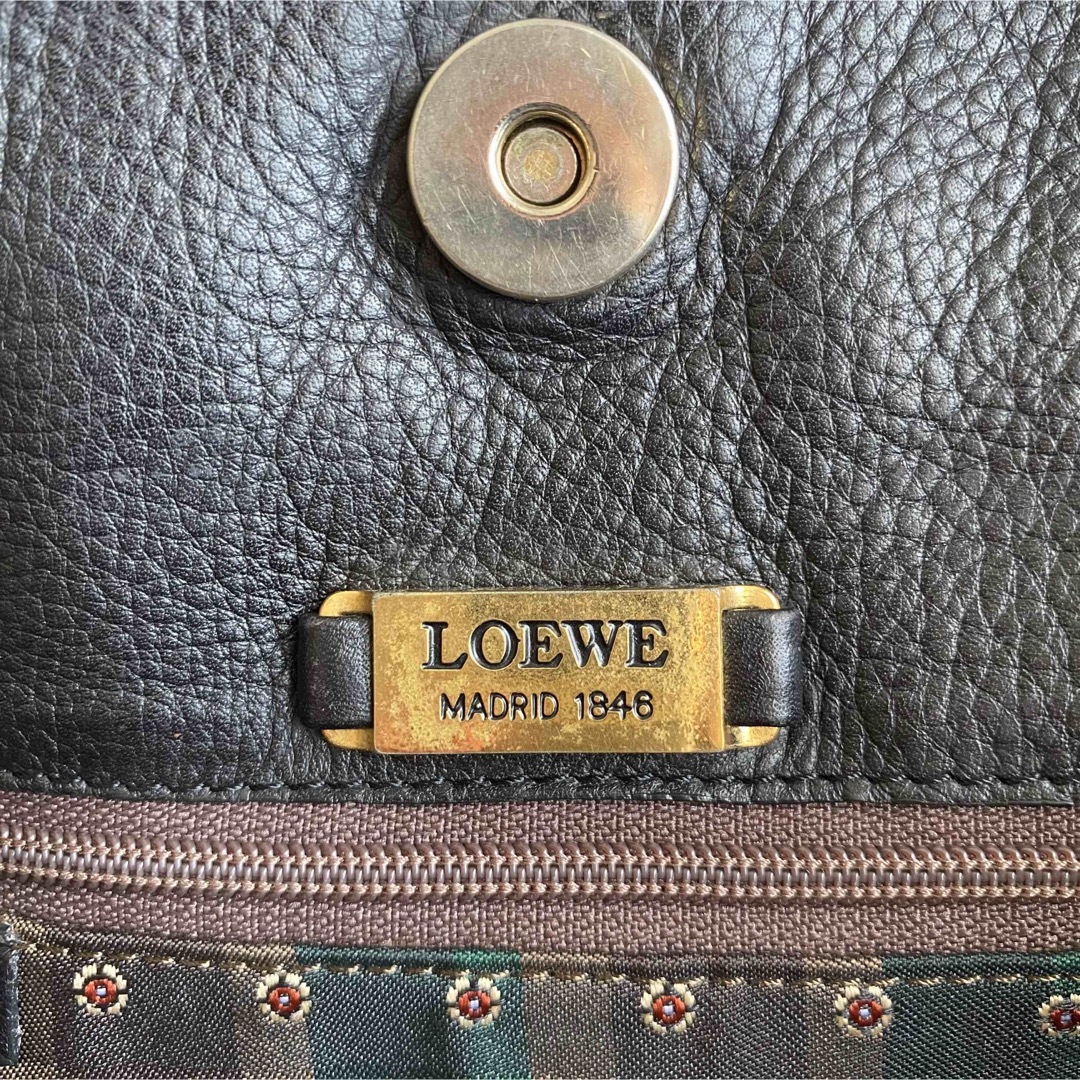 LOEWE(ロエベ)の【希少】LOEWE ロエベ アナグラム ヴィンテージ ショルダーバッグ ブラック レディースのバッグ(ショルダーバッグ)の商品写真