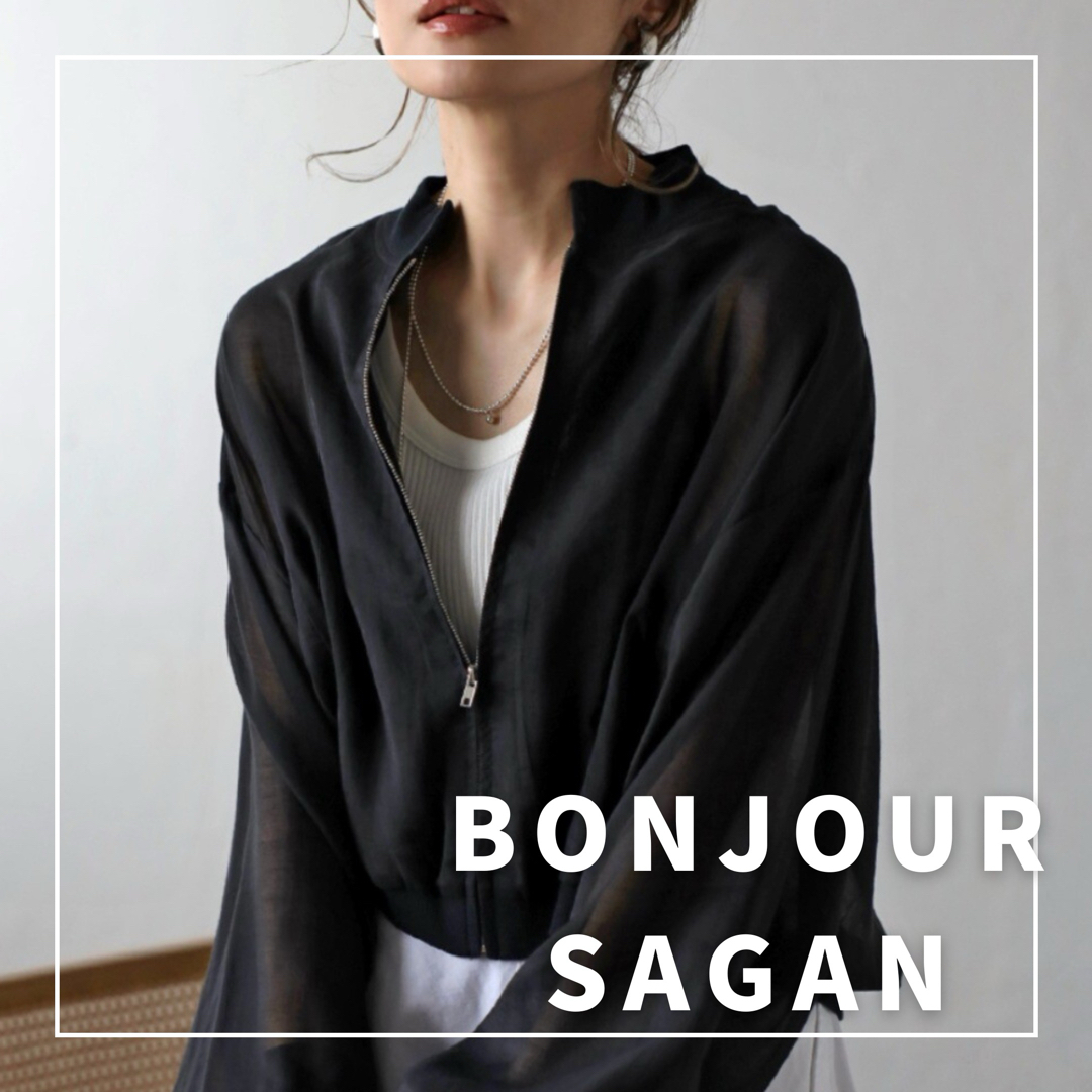 BONJOUR SAGAN(ボンジュールサガン)の"新品・タグ付"シアーショートブルゾン/BONJOUR SAGAN レディースのジャケット/アウター(ブルゾン)の商品写真