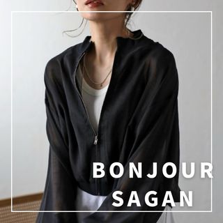 BONJOUR SAGAN - "新品・タグ付"シアーショートブルゾン/BONJOUR SAGAN