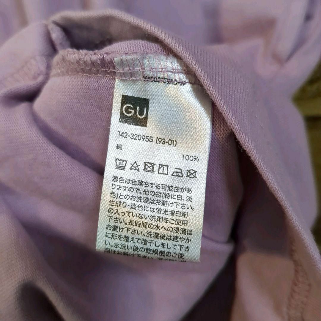 GU(ジーユー)の【GU】★美品★　ビッグT　ワンピース　150cm　ラベンダー キッズ/ベビー/マタニティのキッズ服女の子用(90cm~)(ワンピース)の商品写真