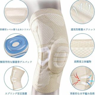 NEENCA 薄手 膝サポーター 夏用 半月板サポーター 靭帯損傷 ひざ用 M(その他)