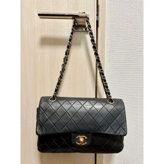 ■□ シャネル CHANEL マトラッセ ダブルフラップ ラムレザー