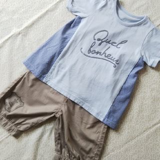 フェリシモ(FELISSIMO)のフェリシモ  Tシャツ  キュロット  セット  110(Tシャツ/カットソー)