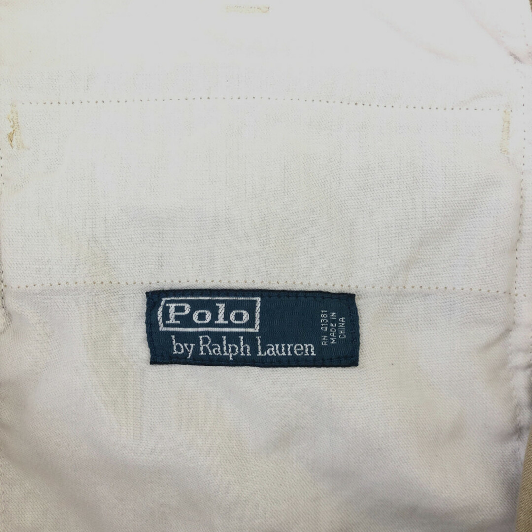 POLO RALPH LAUREN(ポロラルフローレン)のPolo by Ralph Lauren ポロ ラルフローレン チノショートパンツ ポロチノ ベージュ (メンズ W36) 中古 古着 Q6481 メンズのパンツ(ショートパンツ)の商品写真