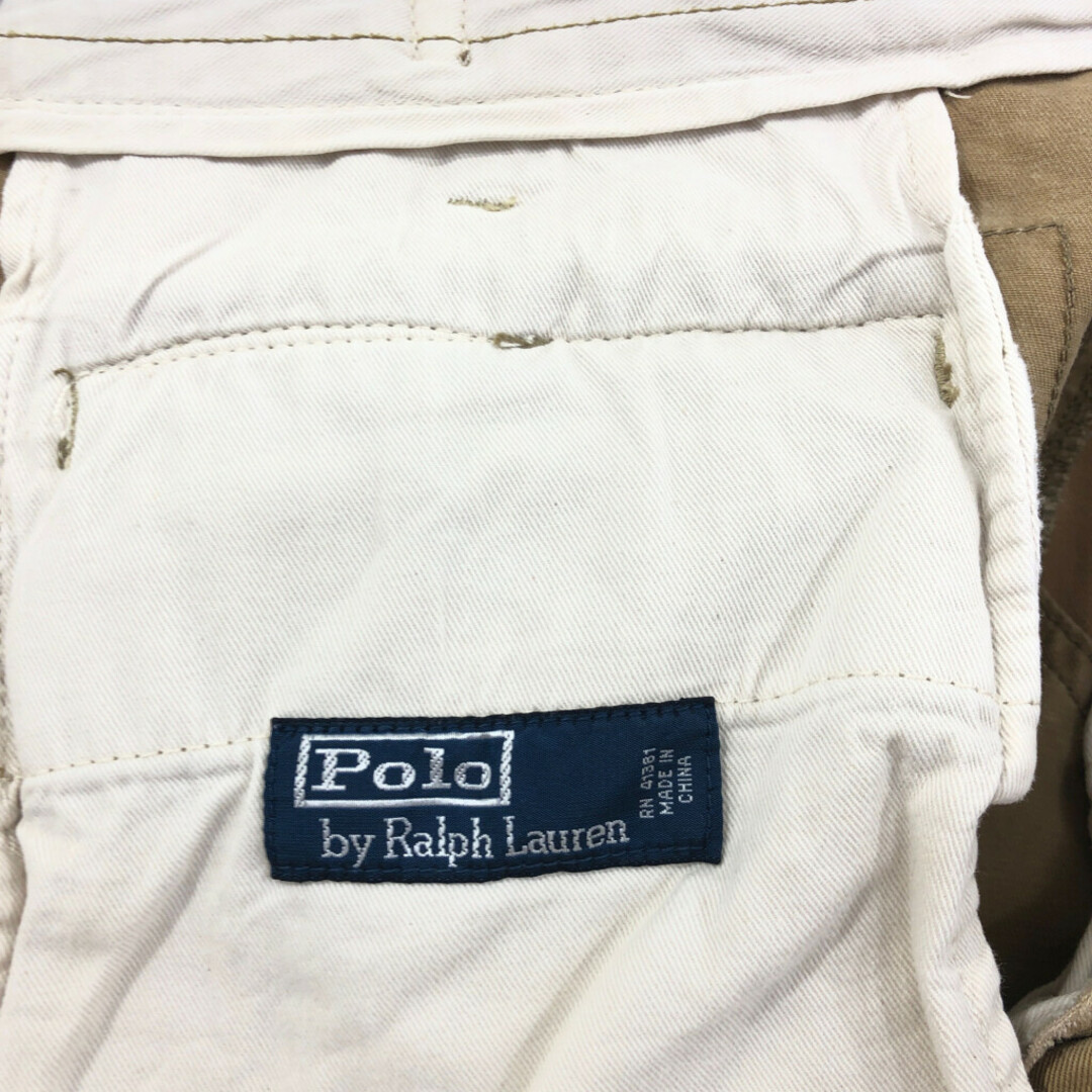 POLO RALPH LAUREN(ポロラルフローレン)のPolo by Ralph Lauren ポロ ラルフローレン カーゴ チノショートパンツ ポロチノ ベージュ (メンズ W34) 中古 古着 Q6484 メンズのパンツ(ショートパンツ)の商品写真