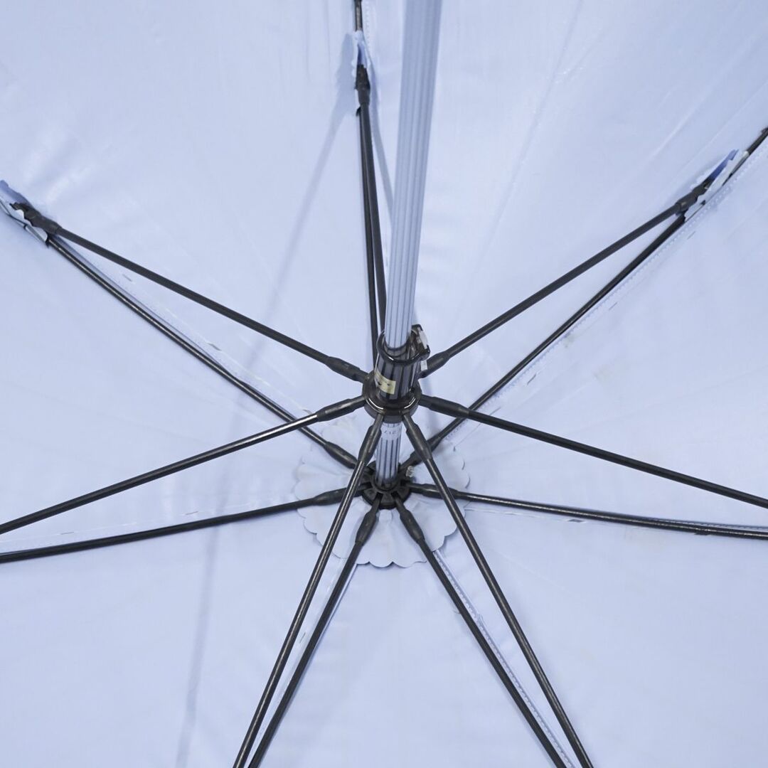 ANTEPRIMA(アンテプリマ)の傘 ANTEPRIMA アンテプリマ USED美品 ライトブルー ストライプ グラス骨 軽量 50cm A0721 レディースのファッション小物(傘)の商品写真