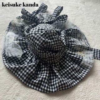 keisuke kanda ケイスケカンダ　フリルハット　リボン　帽子　チェック