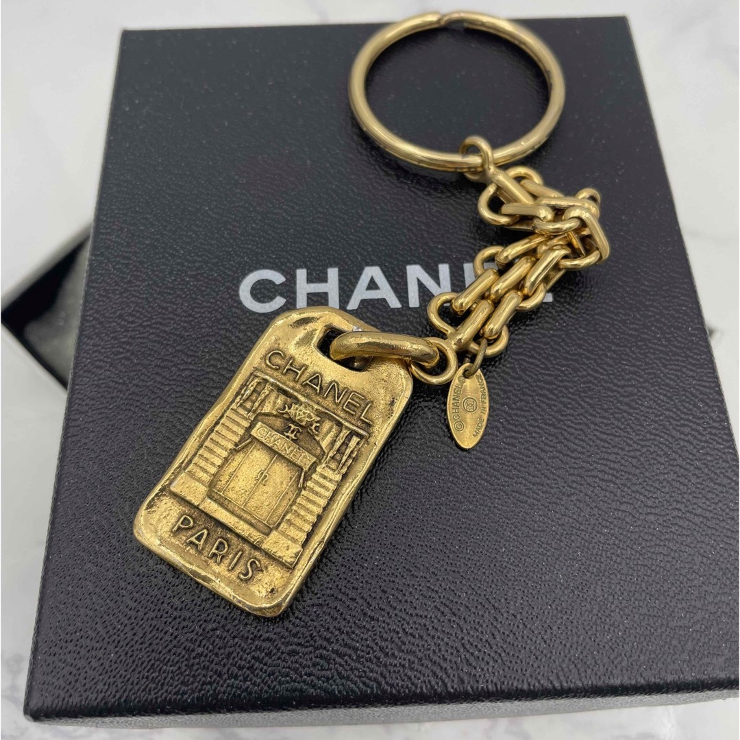 CHANEL(シャネル)のCHANEL シャネル　キーリング　キーホルダー　ヴィンテージ　ゴールド　豆あり メンズのファッション小物(キーホルダー)の商品写真