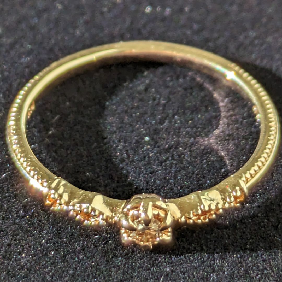 NOJESS(ノジェス)の605 ノジェスダイヤリングK10PGピンクゴールド0.03ct2号 レディースのアクセサリー(リング(指輪))の商品写真