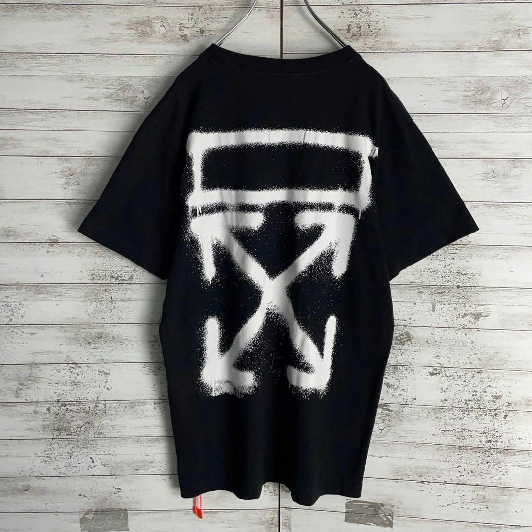 OFF-WHITE(オフホワイト)の9432【QRタグ正規品確認済み】オフホワイト☆バックプリントtシャツ　美品 メンズのトップス(Tシャツ/カットソー(半袖/袖なし))の商品写真