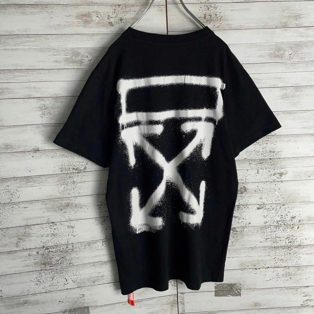 OFF-WHITE(オフホワイト)の9432【QRタグ正規品確認済み】オフホワイト☆バックプリントtシャツ　美品 メンズのトップス(Tシャツ/カットソー(半袖/袖なし))の商品写真