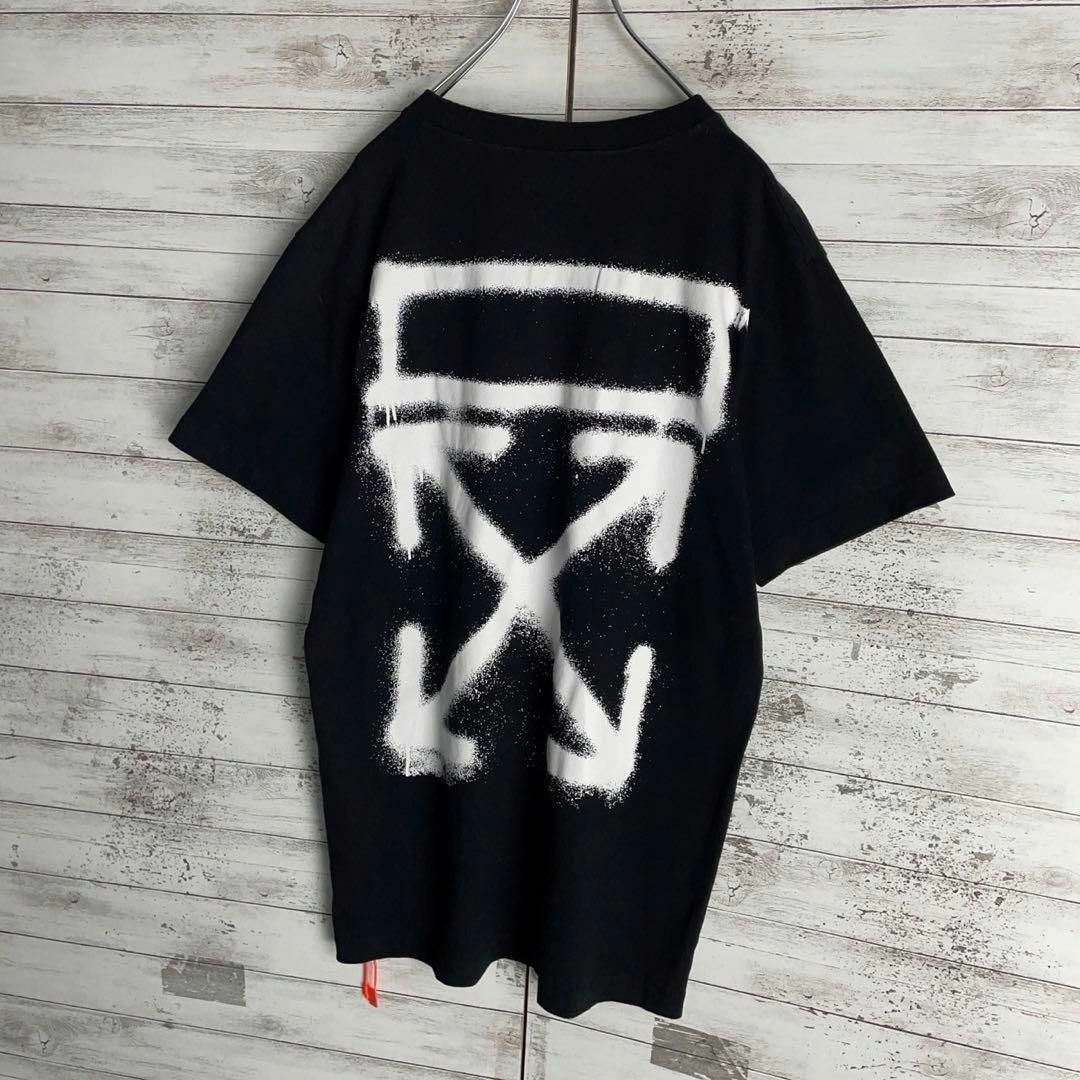 OFF-WHITE(オフホワイト)の9432【QRタグ正規品確認済み】オフホワイト☆バックプリントtシャツ　美品 メンズのトップス(Tシャツ/カットソー(半袖/袖なし))の商品写真