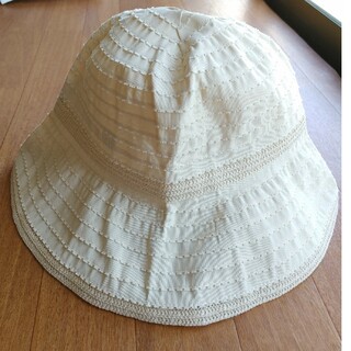 HEMING'S - ヘミングス　UVカット　帽子　リボンつき　57.5センチ