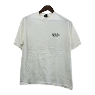90年代 USA製 NO FEAR 半袖Ｔシャツ ロゴ ホワイト (メンズ X-LARGE) 中古 古着 Q6489(Tシャツ/カットソー(半袖/袖なし))