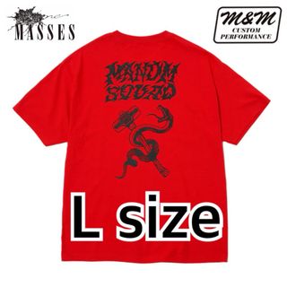 エムアンドエム(M&M)のM&M×MASSES エムアンドエム　マシス　Tシャツ RED Lサイズ(Tシャツ(半袖/袖なし))