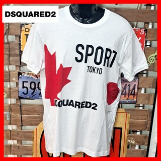 DSQUARED2 - 大きなサイズ！　ディースクエアード　ロゴプリント　半袖Tシャツ　XL ホワイト
