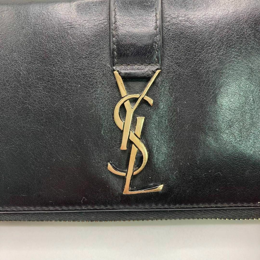 Yves Saint Laurent(イヴサンローラン)の人気品★サンローラン YSL フルジップウォレット　長財布　ブラック メンズのファッション小物(長財布)の商品写真