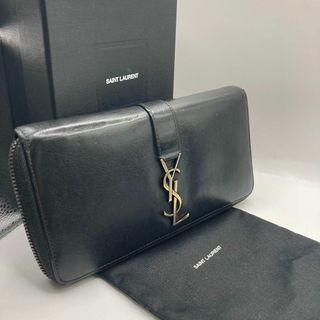 イヴサンローラン(Yves Saint Laurent)の人気品★サンローラン YSL フルジップウォレット　長財布　ブラック(長財布)