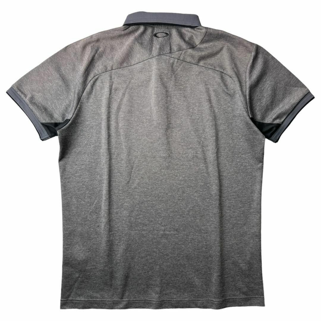 Oakley(オークリー)のオークリー ゴルフ スカル刺繍 ドライ 半袖 ポロシャツ メンズ L グレー スポーツ/アウトドアのゴルフ(ウエア)の商品写真