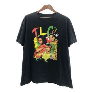 TLC No Scrubs 半袖Ｔシャツ ブラック (メンズ 2XL) 中古 古着 Q6490(Tシャツ/カットソー(半袖/袖なし))