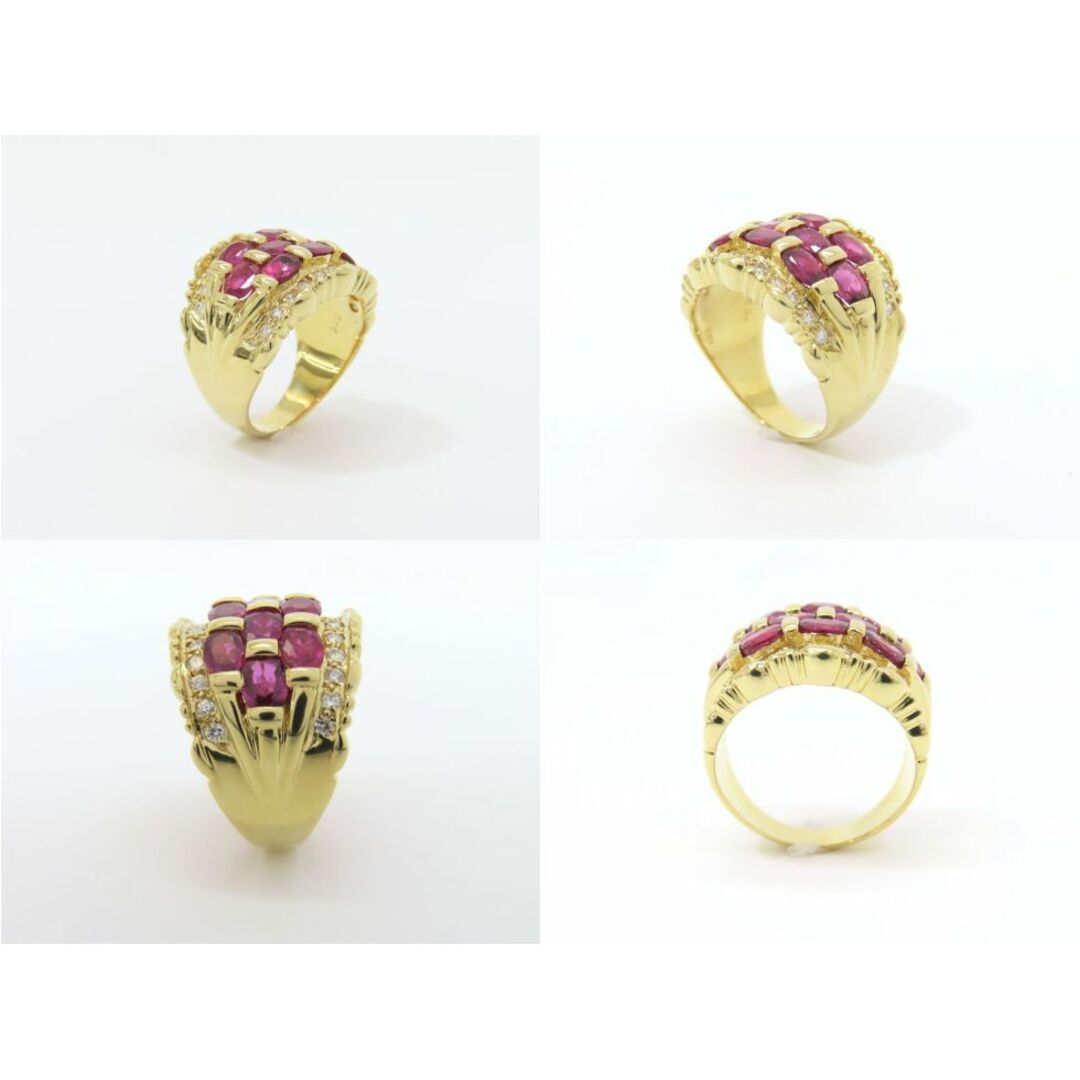 【新着】K18YG ルビー 3.00ct ダイヤモンド 0.36ct リング #12.5【池袋店】【中古】 レディースのアクセサリー(リング(指輪))の商品写真