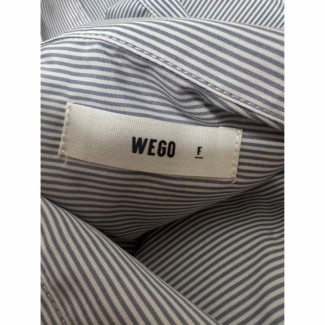 WEGO(ウィゴー)の★新品★WEGO ボリュームスリーブストライプシャツ　Fサイズ レディースのトップス(シャツ/ブラウス(長袖/七分))の商品写真