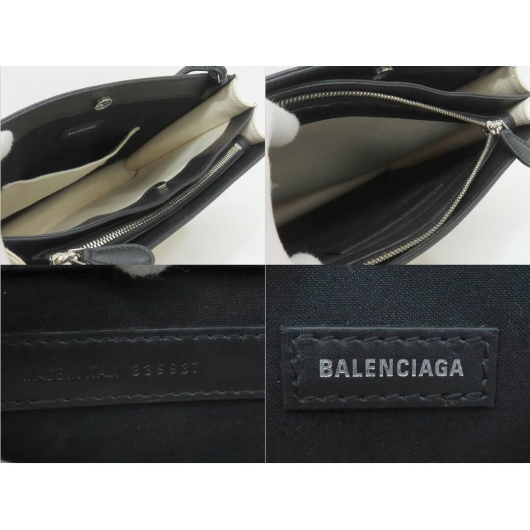 Balenciaga(バレンシアガ)の【新着】バレンシアガ 339937 キャンバス×レザー ホワイト系×ブラック ネイビーポシェット ショルダーバッグ 【池袋店】【中古】 メンズのバッグ(ショルダーバッグ)の商品写真