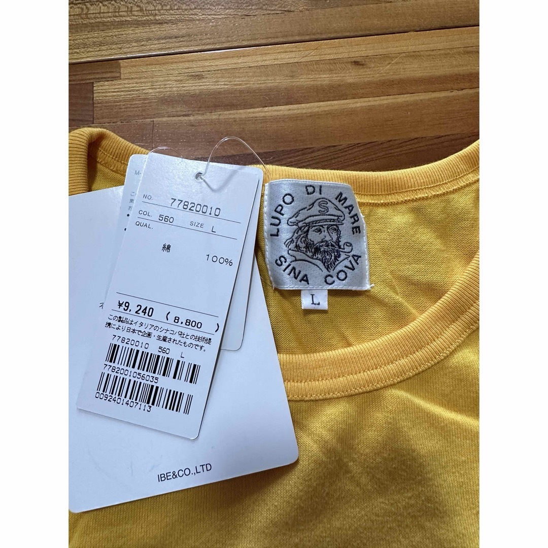 SINACOVA(シナコバ)のシナコバ　長袖　長T Tシャツ　新品　未使用　黄色　メンズL メンズのトップス(Tシャツ/カットソー(七分/長袖))の商品写真