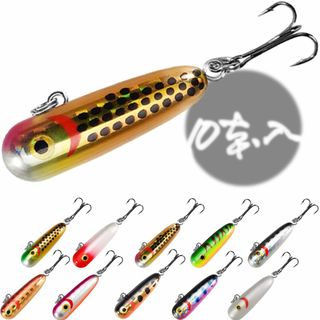 【色:10個セット-10色-30mm-2.4g】ボトムノックスイマー 渓流 ルア(ルアー用品)