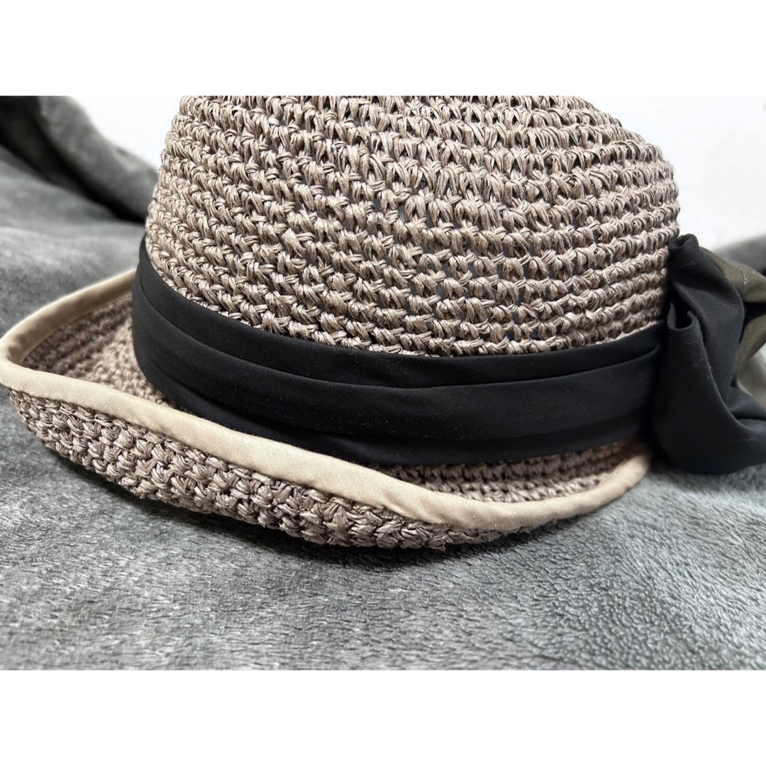 新品未使用　kozue×Donobanコラボ リボンクロッシュハット レディースの帽子(麦わら帽子/ストローハット)の商品写真