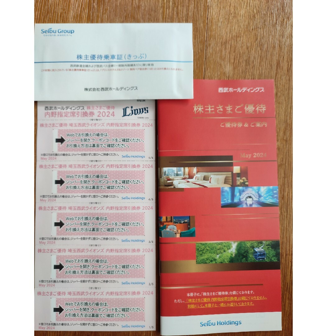 西武鉄道　株主優待 チケットの施設利用券(その他)の商品写真