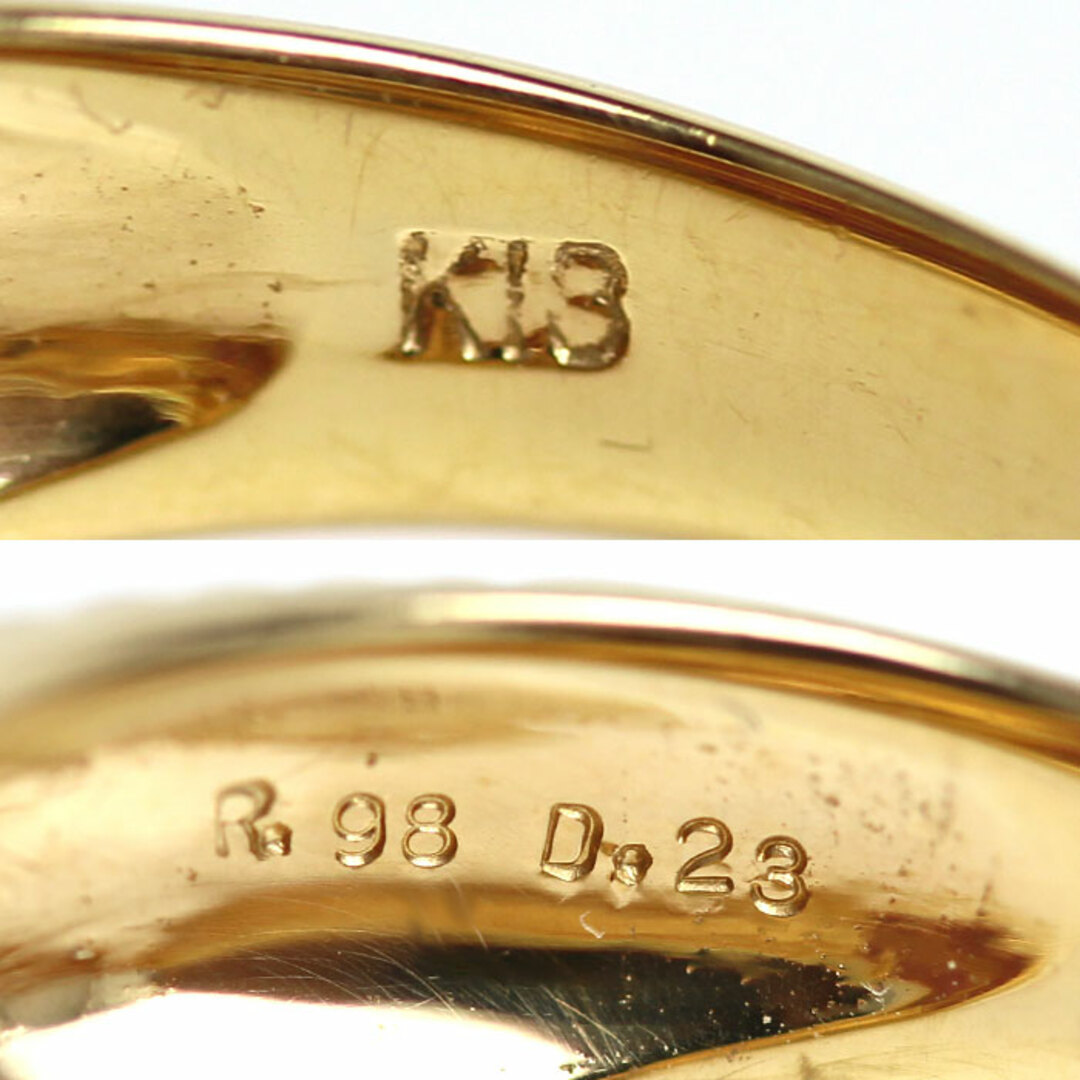 K18YG イエローゴールド リング・指輪 ルビー0.98ct ダイヤモンド0.23ct 10.5号 4.9g レディース【中古】 レディースのアクセサリー(リング(指輪))の商品写真