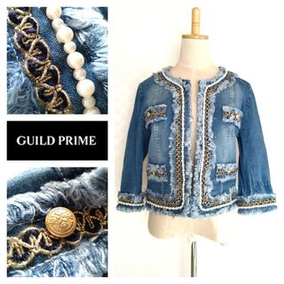 ギルドプライム(GUILD PRIME)の未使用【GUILD PRIME◆ギルドプライム】ドレッシーパールデニムジャケット(Gジャン/デニムジャケット)