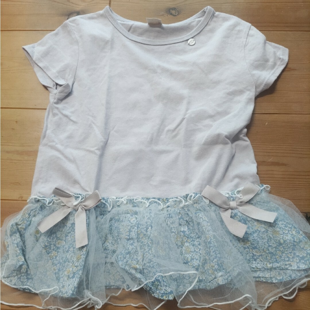 petit main(プティマイン)のプティマイン130センチ♡裾チュールカットソー キッズ/ベビー/マタニティのキッズ服女の子用(90cm~)(Tシャツ/カットソー)の商品写真