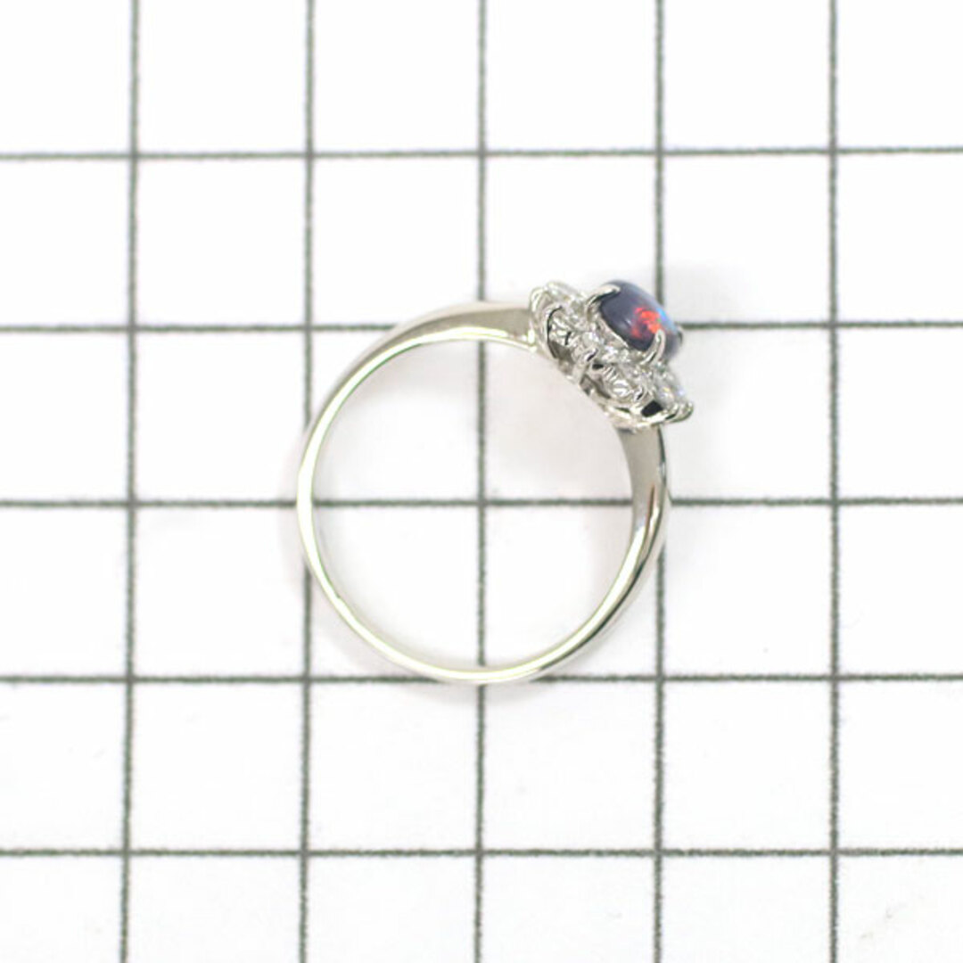 Pt900 ブラックオパール ダイヤモンド リング 0.488ct D0.52ct レディースのアクセサリー(リング(指輪))の商品写真