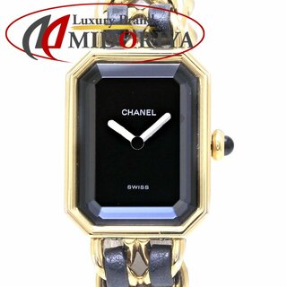 シャネル(CHANEL)のCHANEL シャネル プルミエール H0001【電池交換済】 Mサイズ GP(ゴールドメッキ)x革 レディース/130150【中古】【腕時計】(腕時計)