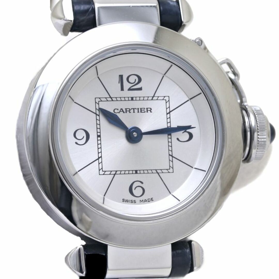 Cartier(カルティエ)のCARTIER カルティエ パシャ ミスパシャ W3140025 ステンレススチールx革 レディース/130140【中古】【腕時計】 レディースのファッション小物(腕時計)の商品写真