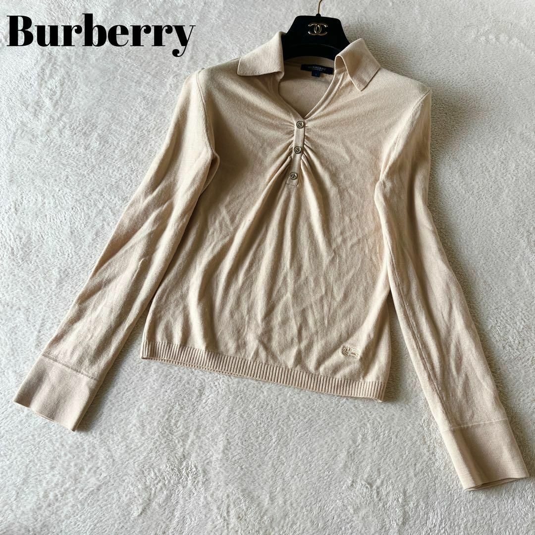 BURBERRY(バーバリー)のBurberry バーバリー　ニット　　シャツ　ブラウス　1 S 7ベージュ レディースのトップス(その他)の商品写真