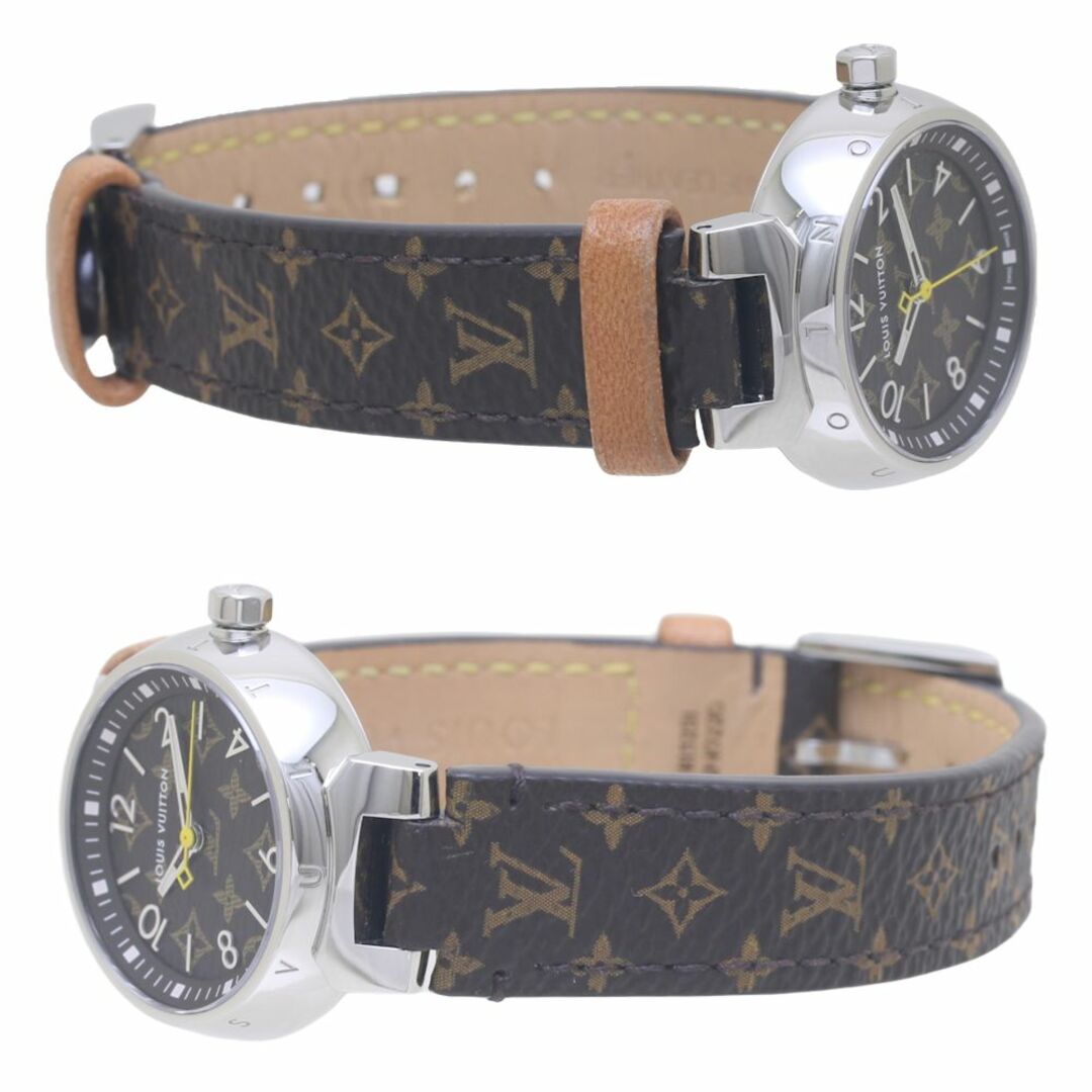 LOUIS VUITTON(ルイヴィトン)のLOUIS VUITTON ルイヴィトン タンブールPM モノグラム ステンレススチール 革 QA070Z レディース/130142【中古】【腕時計】 レディースのファッション小物(腕時計)の商品写真